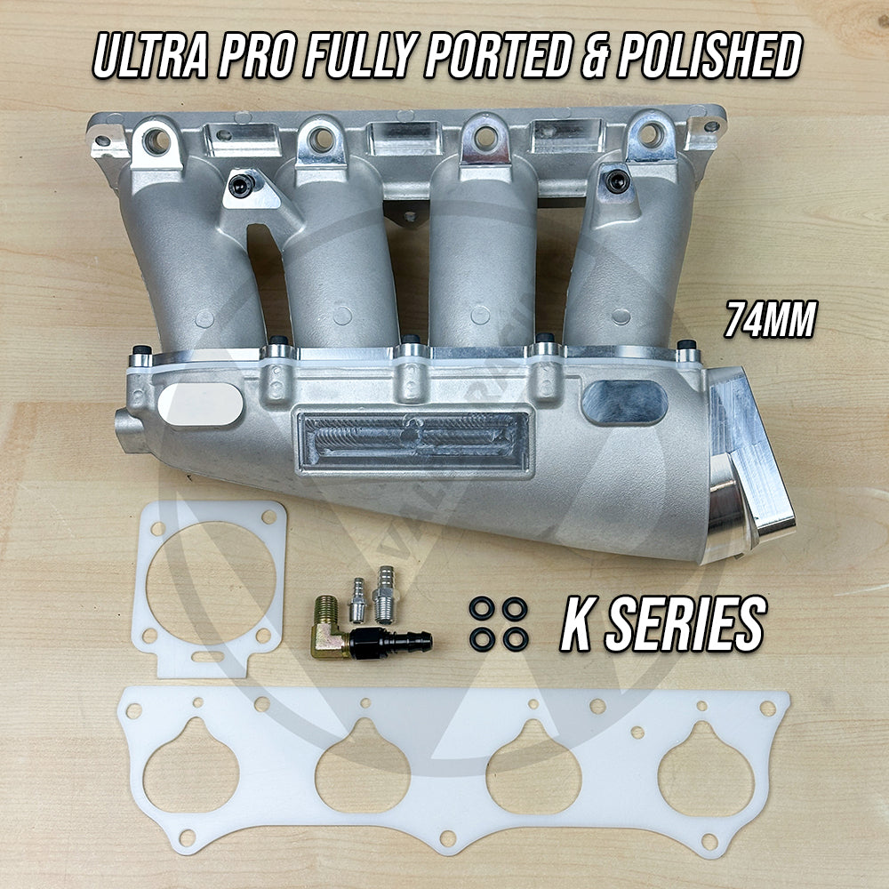 K Series ULTRA PRO Fully Ported Intake Manifold 74mm Throttle Body Port K20 K24