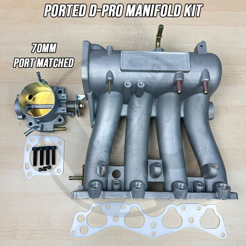 D-Pro Ported Intake Manifold & 70mm Throttle Body Kit for Honda D16 SOHC