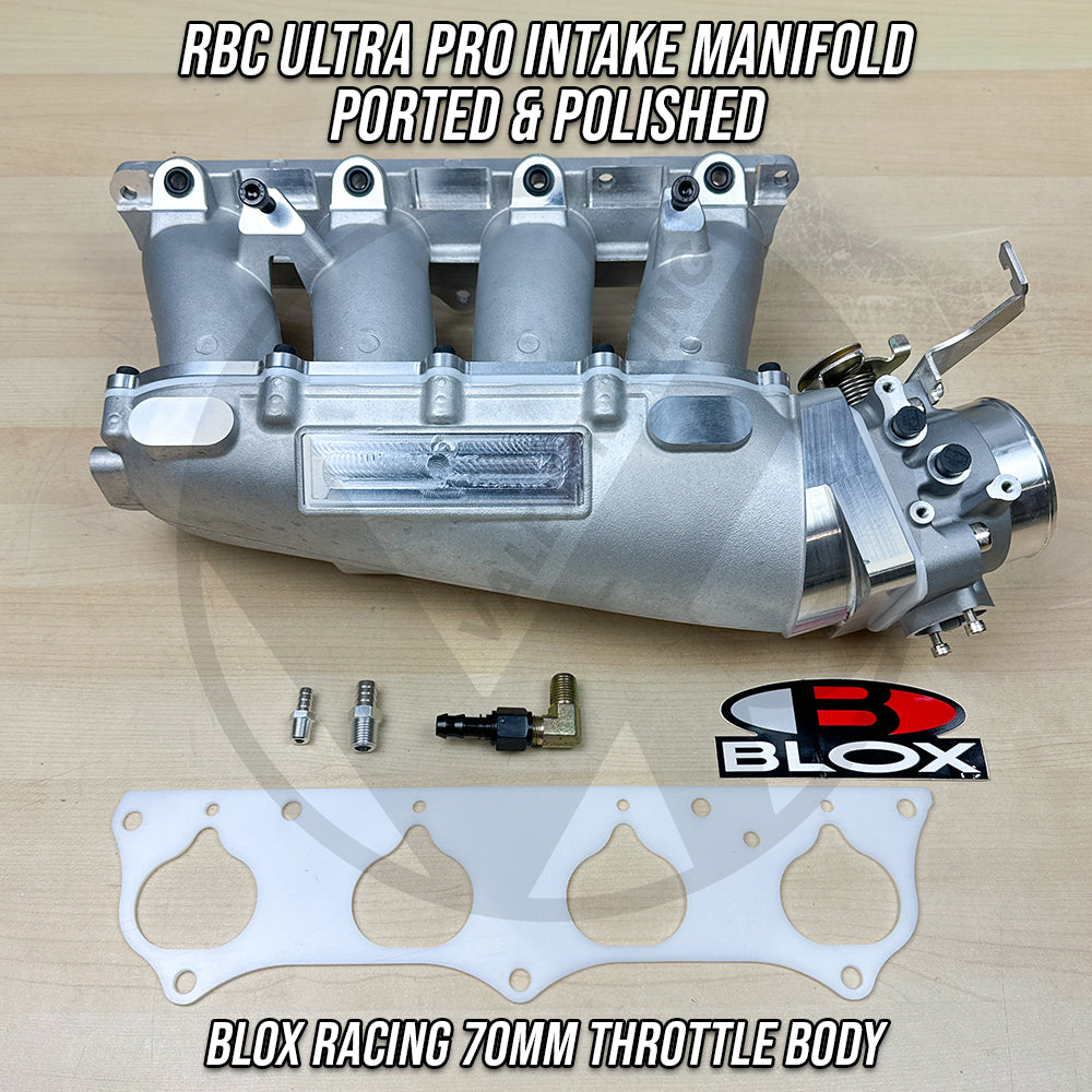 RBC ULTRA PRO Ported Intake Manifold BLOX Racing 70mm Throttle Body K20 K24