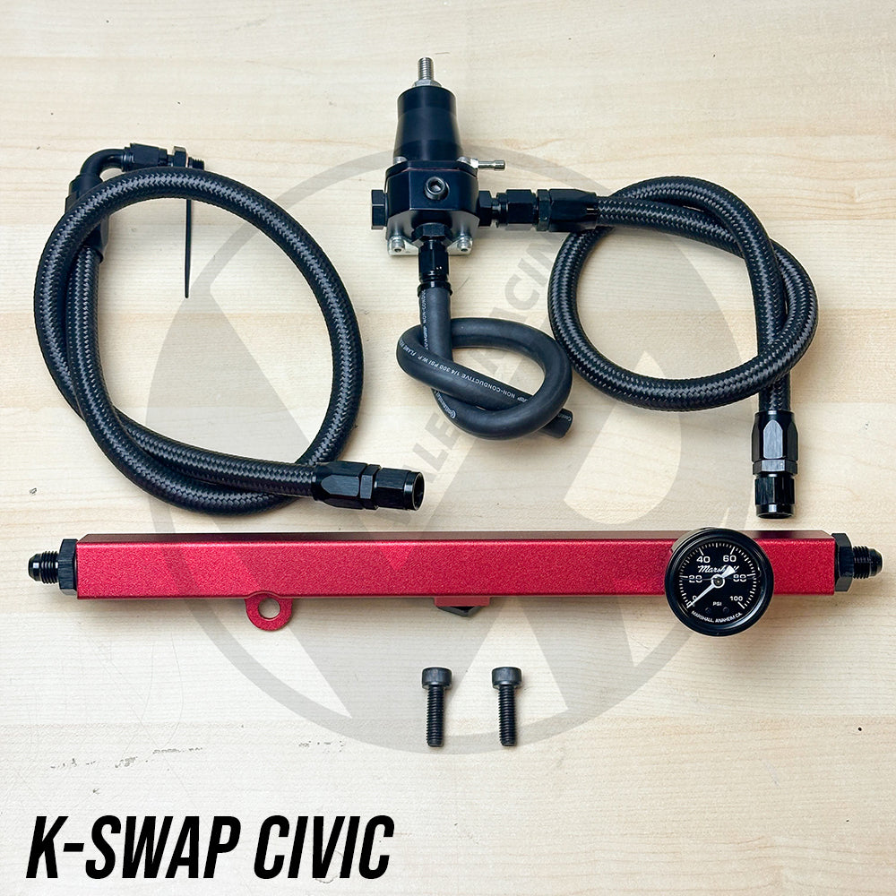 K Series / K Swap 6AN Red Fuel System / Rail for Honda Civic Integra EG EK DC