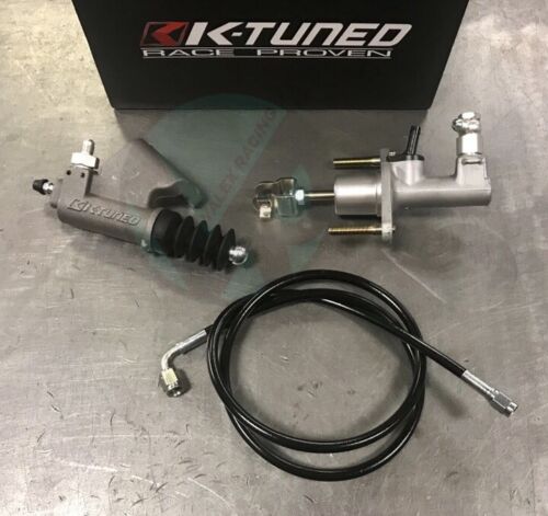 K-Tuned Slave Cylinder / Exedy EM2 Master Cylinder & Clutch Line Kit For 02-05 Honda Civic Si EP3