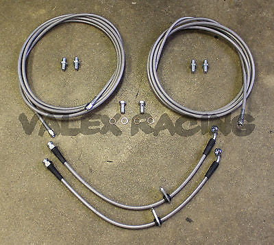 Complete Stainless Rear Brake Line Replacement Kit 92-95 Honda Civic w/rear disc