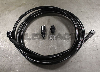 96-00 Civic Black Replacement Stainless Steel Fuel Feed Line