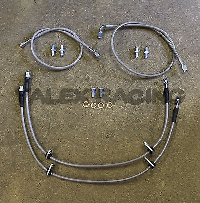 Complete Stainless Front Brake Line Replacement Kit 92-95 Honda Civic EG