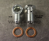 2 Steel Banjo Bolt Fittings M10 x 1.0 (Metric 10mm) to 3AN -3 AN3 PAIR