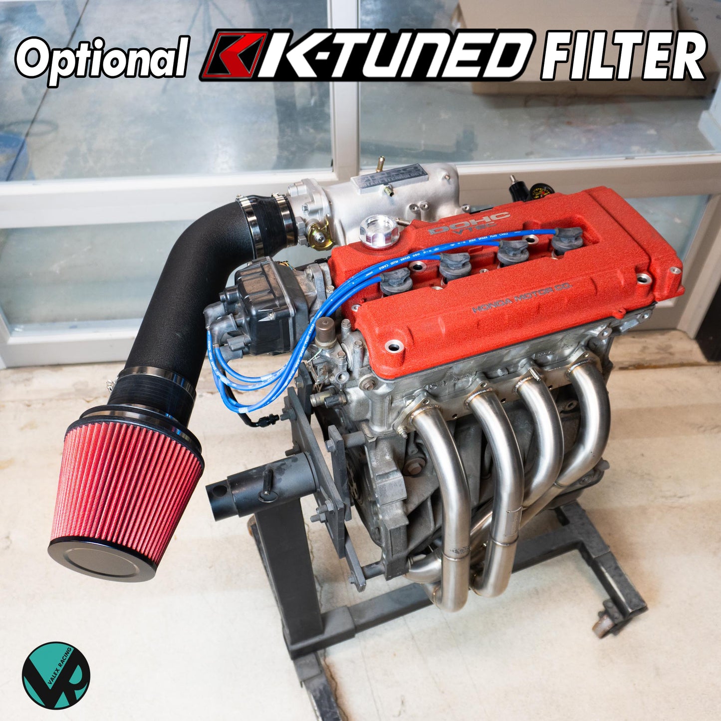 4" Inch Race Air Intake & Filter OPTIONAL K-Tuned Filter fits Honda Civic & Integra All B, D, H, Series