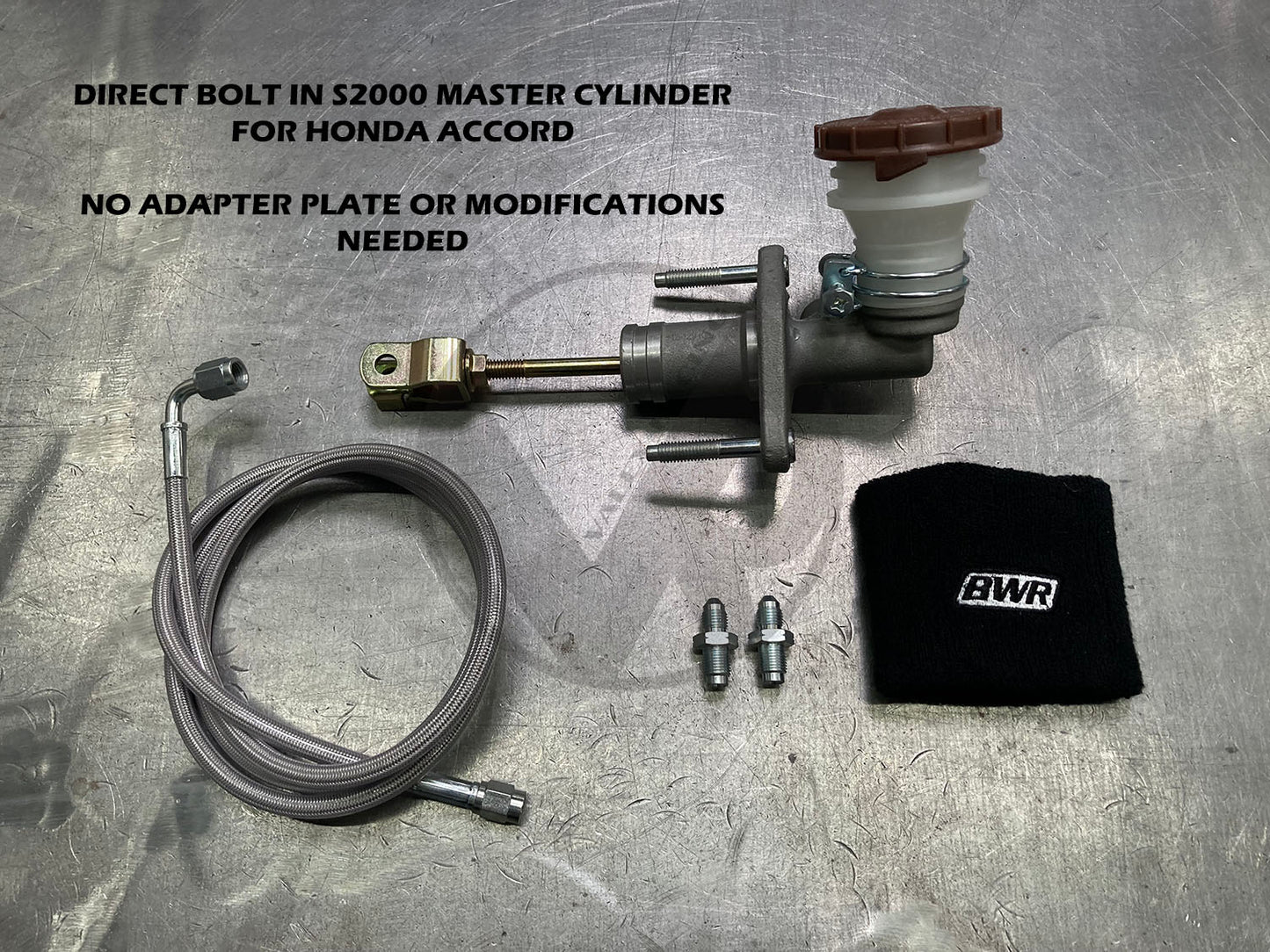 Bolt In S2000 Master Cylinder & Stainless Clutch Line For 90-97 Honda Accord
