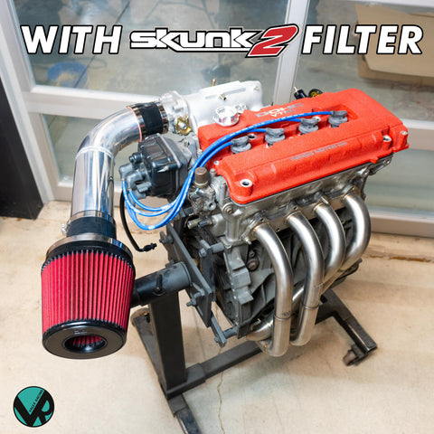 3.5" Inch Race Air Intake With Skunk2 Filter and Velocity Stack fits Honda Civic & Integra B, D, H, Series