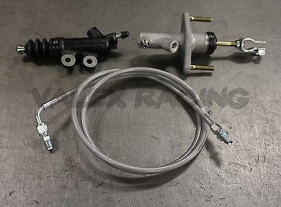 1996-2000 Honda Civic Exedy Master & Slave Cylinder & Stainless Clutch Line Kit