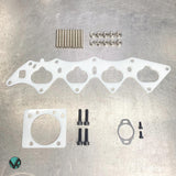 Honda Acura Reusable Thermal Intake Gasket Full Kit With Skunk2 Pro Series Throttle Body Gasket and Hardware B/D/H/S2000/F22 VTEC