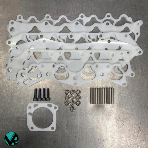 Honda Acura Reusable Thermal Intake Intake Manifold and Throttle Body Gaskets With Hardware B/D/H/S2000/F22 VTEC