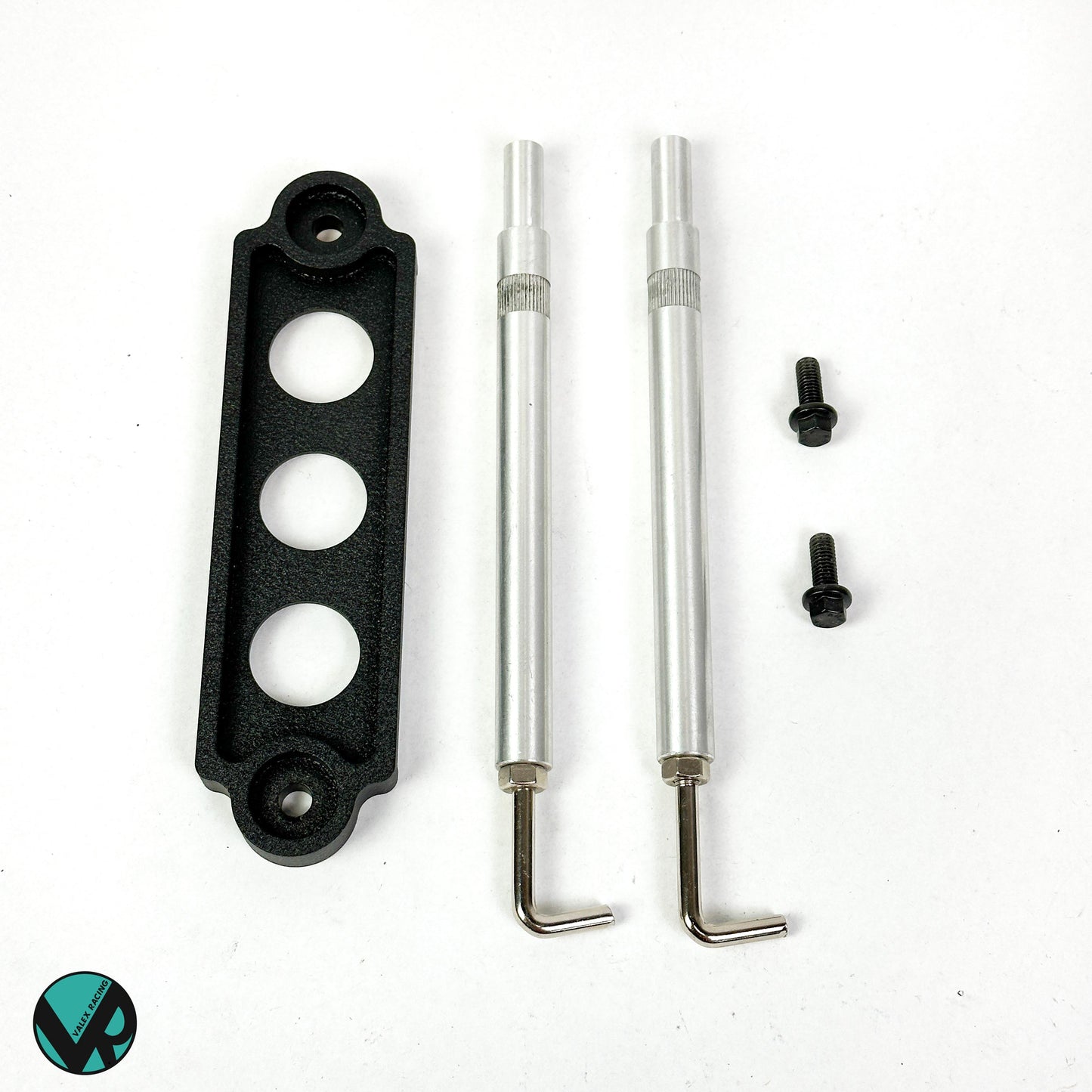 Billet Adjustable Battery Tie Down & Rod Stay Kit with ARP Bolts For 92-00 Honda Civic 94-01 Acura Integra