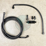 92-95 Civic 2dr Coupe Tucked Stainless Steel Fuel Feed Line System K-Tuned Filter -6 Black