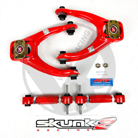 Skunk2 Pro Series FRONT & Rev REAR Camber Kit Combo with ARP Bolt Upgrade HONDA CIVIC 96-00 EK