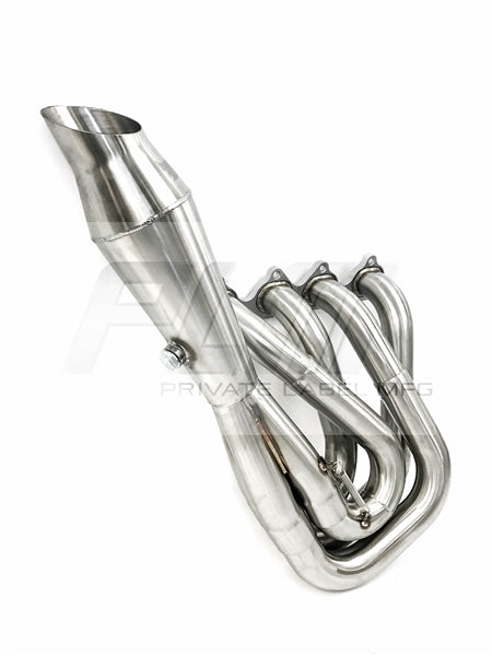 Private Label Mfg. Power Driven H-Series Hood Exit Race Header (4-1 Megaphone) H22 F20B H22A