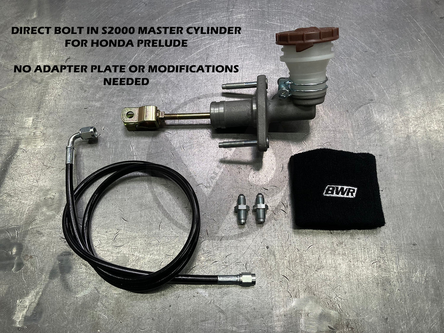 92-01 Honda Prelude Bolt In S2000 Master Cylinder & Stainless Clutch Line