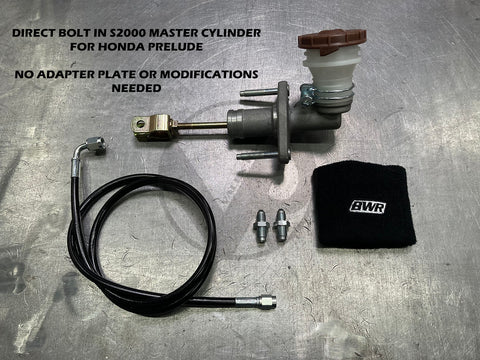 Bolt In S2000 Master Cylinder & Stainless Clutch Line For 92-01 Honda Prelude