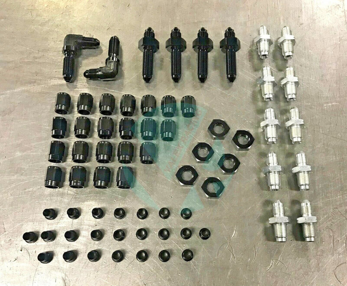 Brake Line Tuck Kit Black (Fittings Only) For Honda 8800 Acura Integr