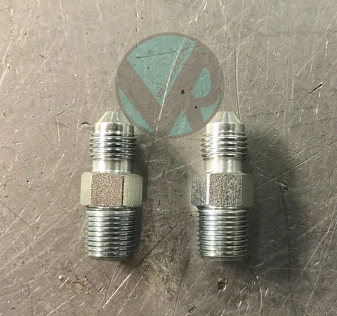 2 Steel Adapter Fittings 1/8 NPT (National pipe thread) to -3AN